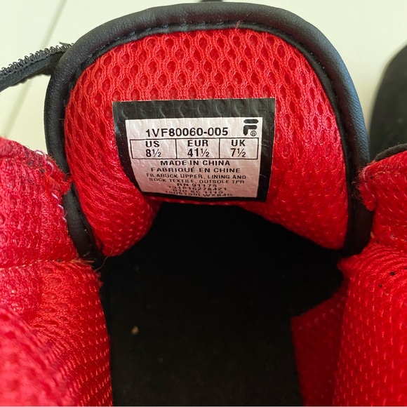 Fila Black and Red Sneakers - Picture 5 of 5